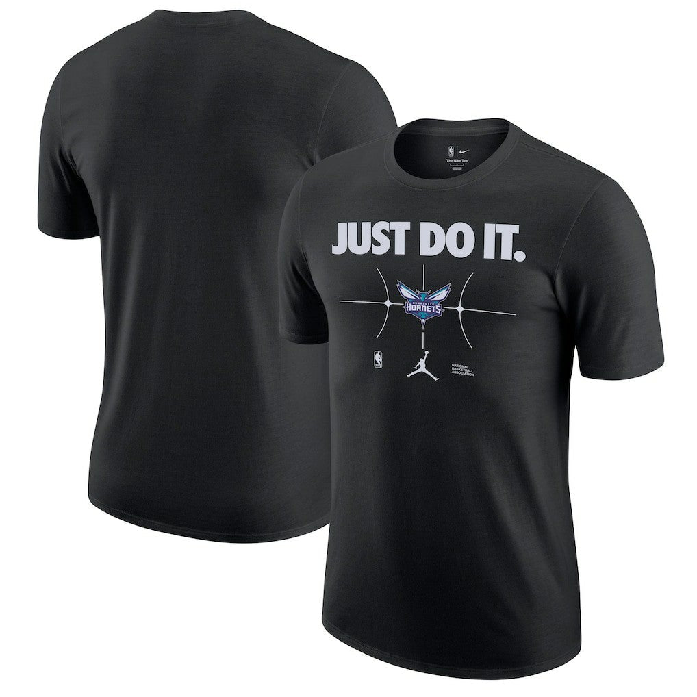 Charlotte Hornets Just Do It T-Shirt - Black | Nike shop