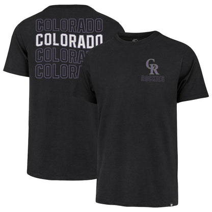 Colorado Rockies Hang Back Franklin T-Shirt - Black | 47 brand