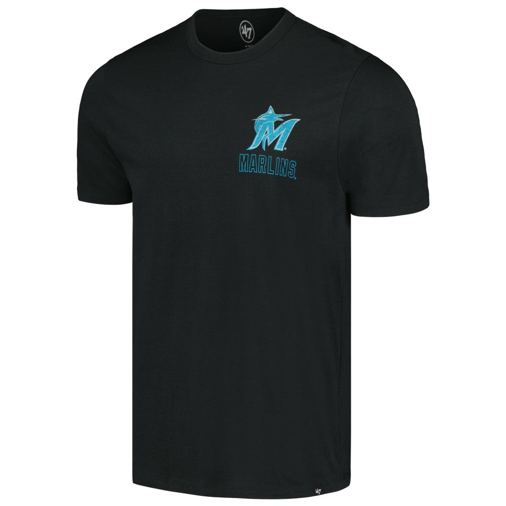 Miami Marlins Hang Back Franklin T-Shirt - Black | 47 brand