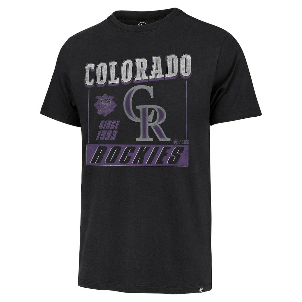 Colorado Rockies Outlast Franklin T-Shirt - Black | 47 brand