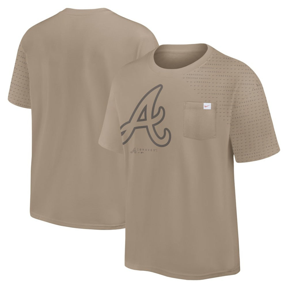 Atlanta Braves Statement Max90 Pocket T-Shirt - Khaki | Nike