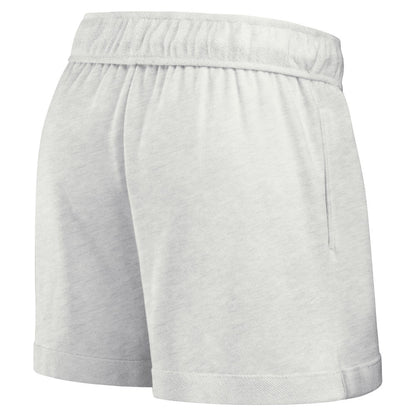 Los Angeles Dodgers Women's Oversized Badge Lounge Shorts - Oatmeal