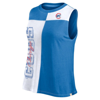 Chicago Cubs Women's Color-Block Tank Top - Royal/White