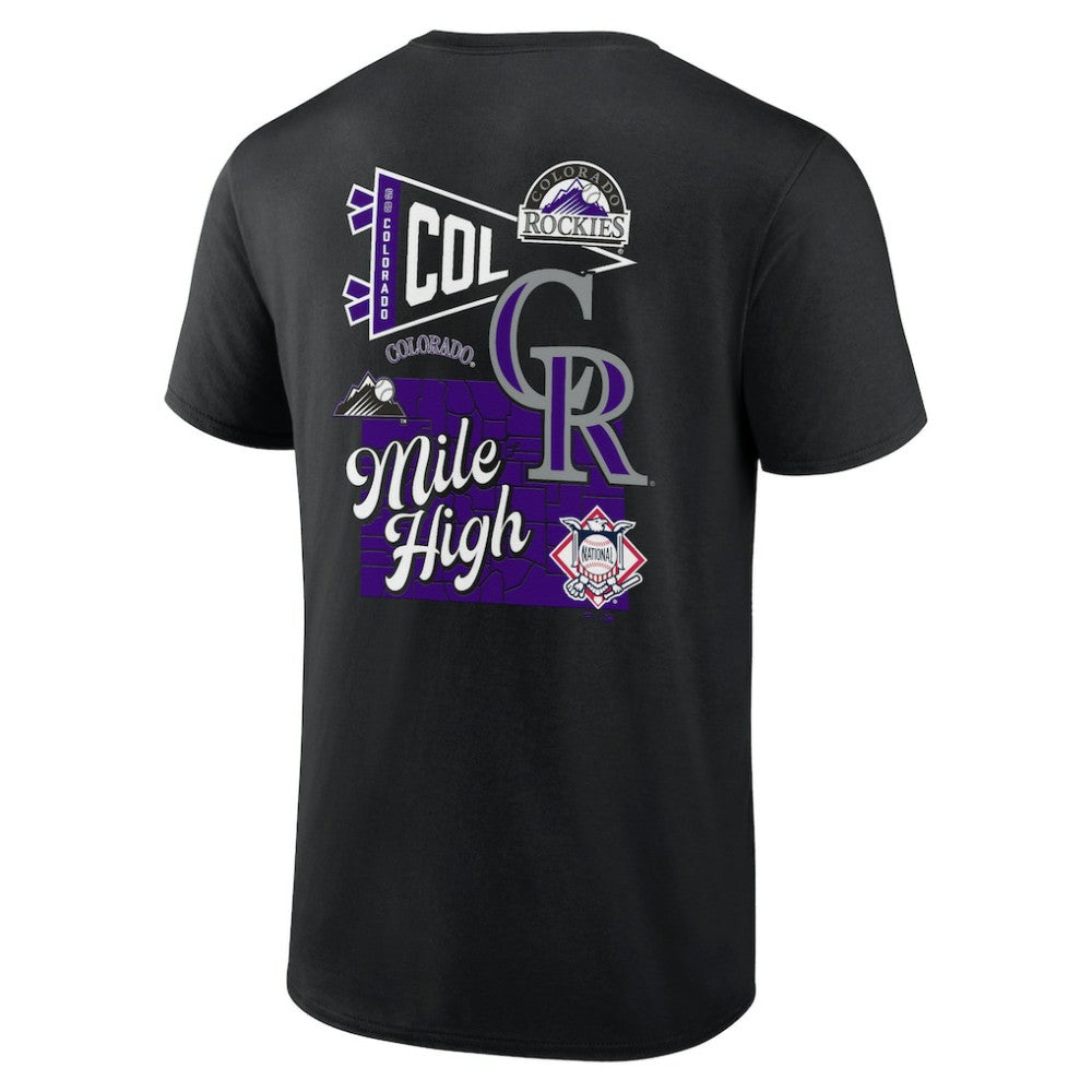 Colorado Rockies Split Zone T-Shirt - Black