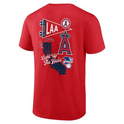 Los Angeles Angels Split Zone T-Shirt - Red