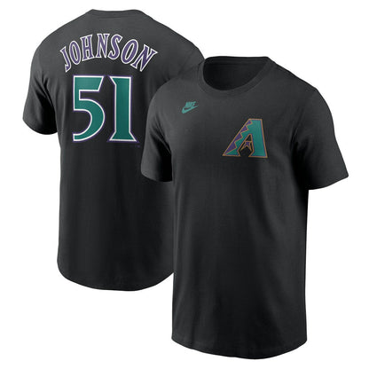Randy Johnson Arizona Diamondbacks Fuse Name & Number T-Shirt - Black | Nike