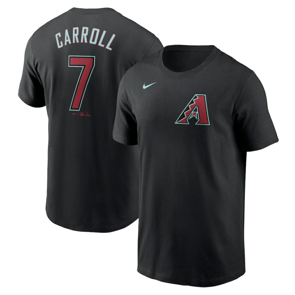 Corbin Carroll Arizona Diamondbacks Fuse Name & Number T-Shirt - Black | Nike