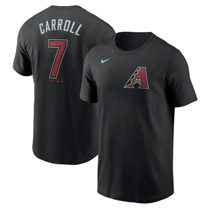 Corbin Carroll Arizona Diamondbacks Fuse Name & Number T-Shirt - Black | Nike