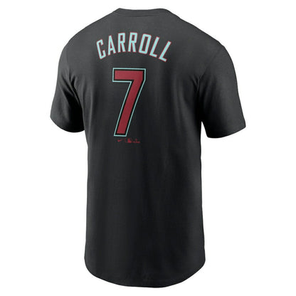 Corbin Carroll Arizona Diamondbacks Fuse Name & Number T-Shirt - Black | Nike