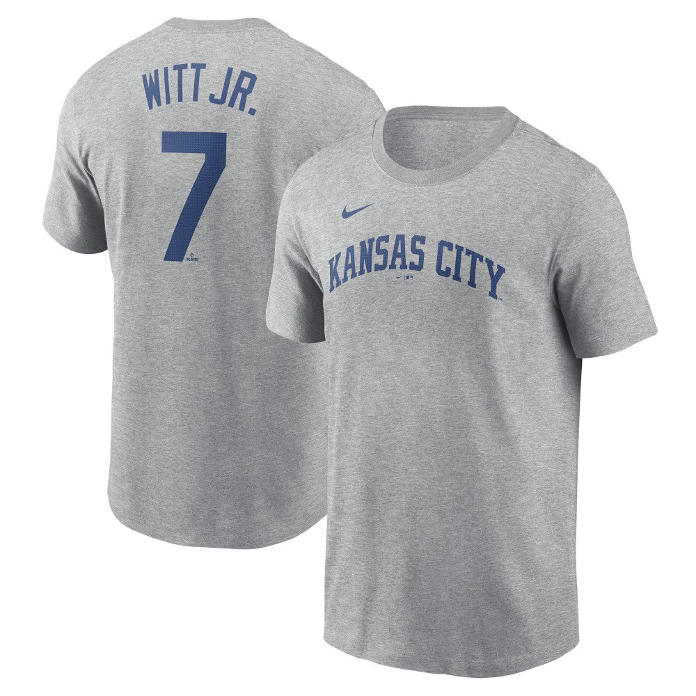 Bobby Witt Jr. Kansas City Royals Fuse Name & Number T-Shirt - Gray | Nike