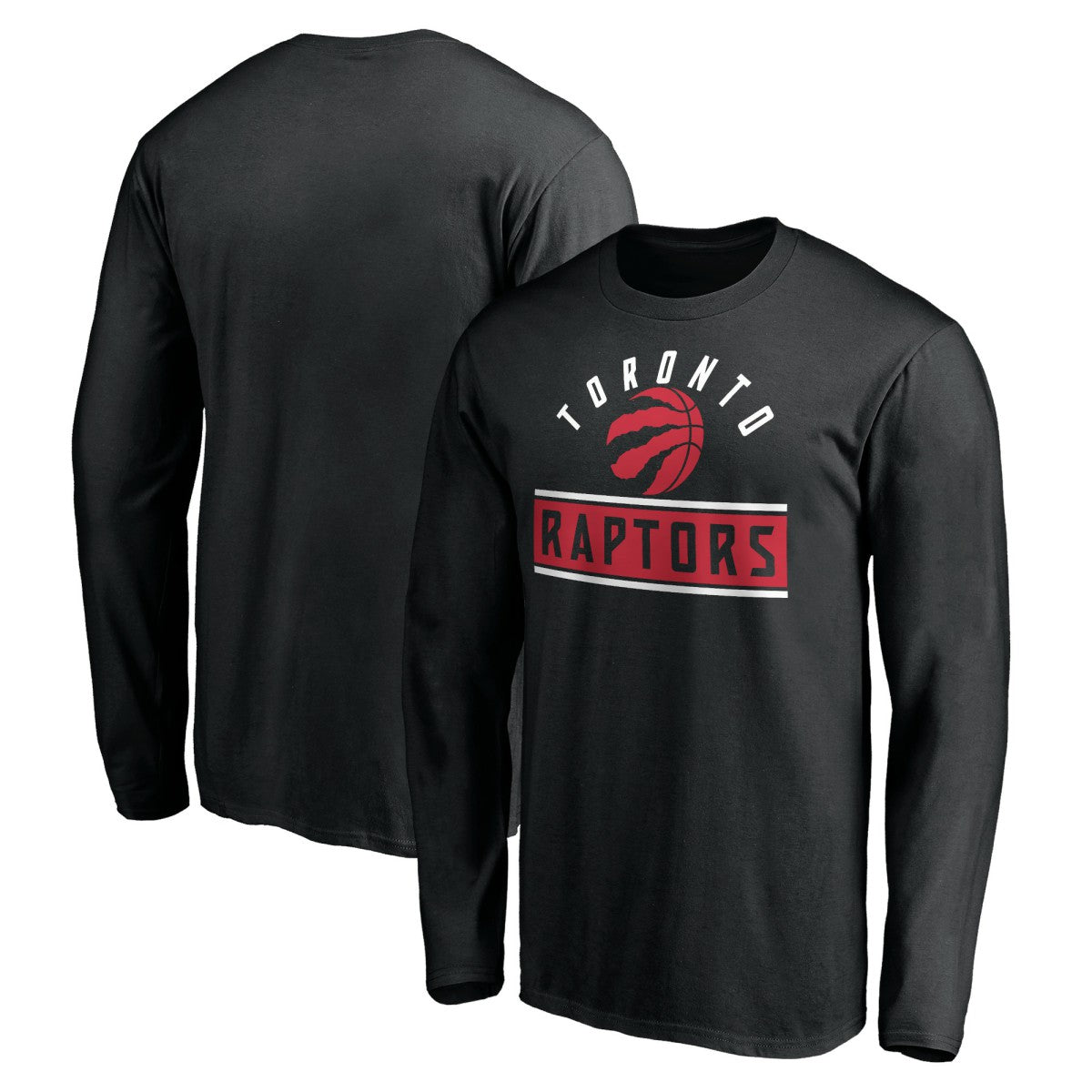 Toronto Raptors Team Arch Knockout Long Sleeve T-Shirt - Black sale