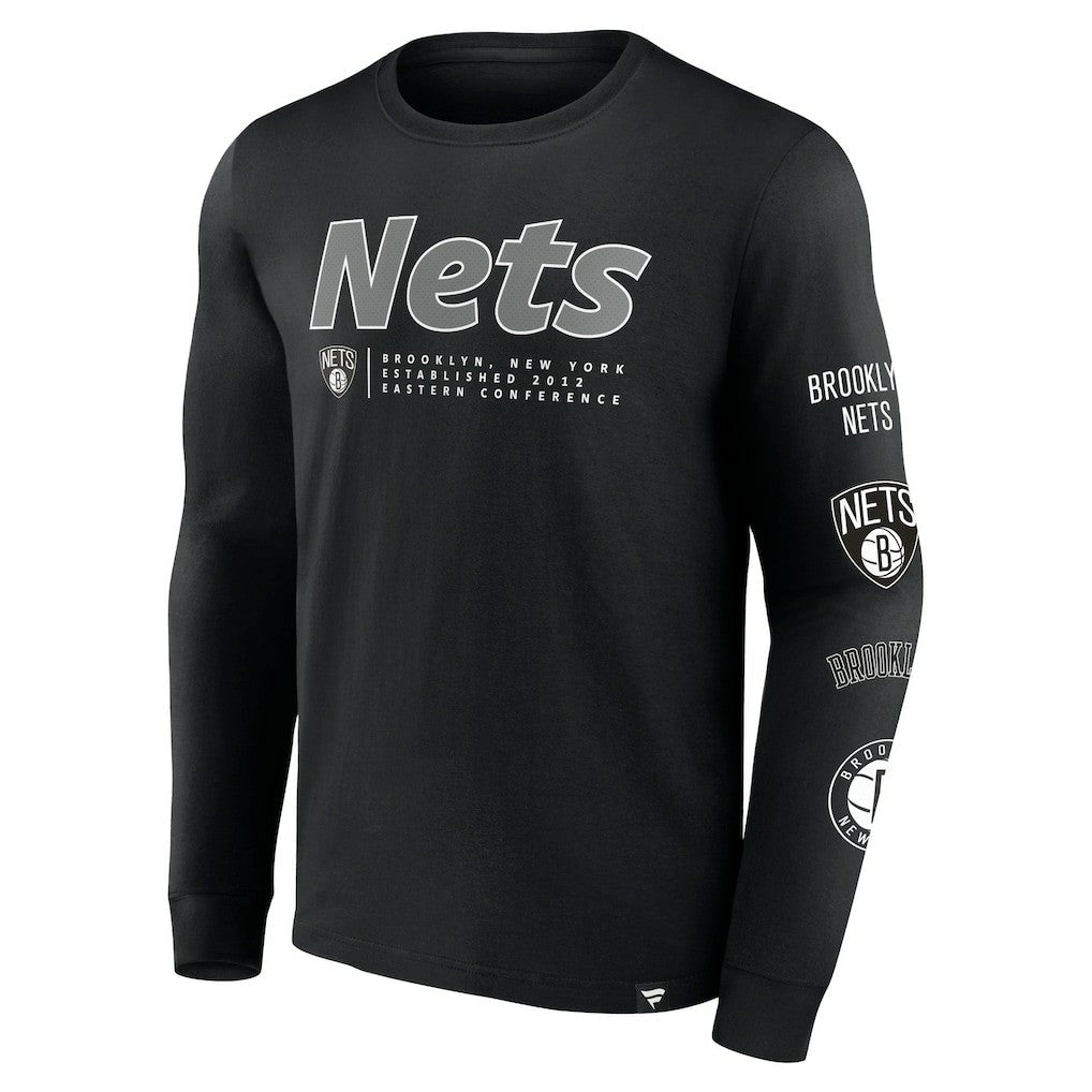 Brooklyn Nets Baseline Long Sleeve T-Shirt - Black | Fanatics discount