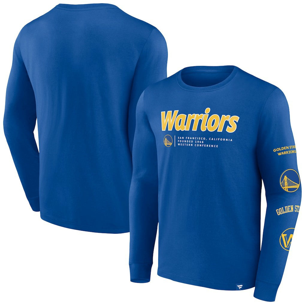 Golden State Warriors Baseline Long Sleeve T-Shirt sale - Royal | Fanatics outlet