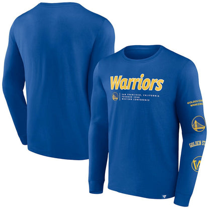 Golden State Warriors Baseline Long Sleeve T-Shirt sale - Royal | Fanatics outlet