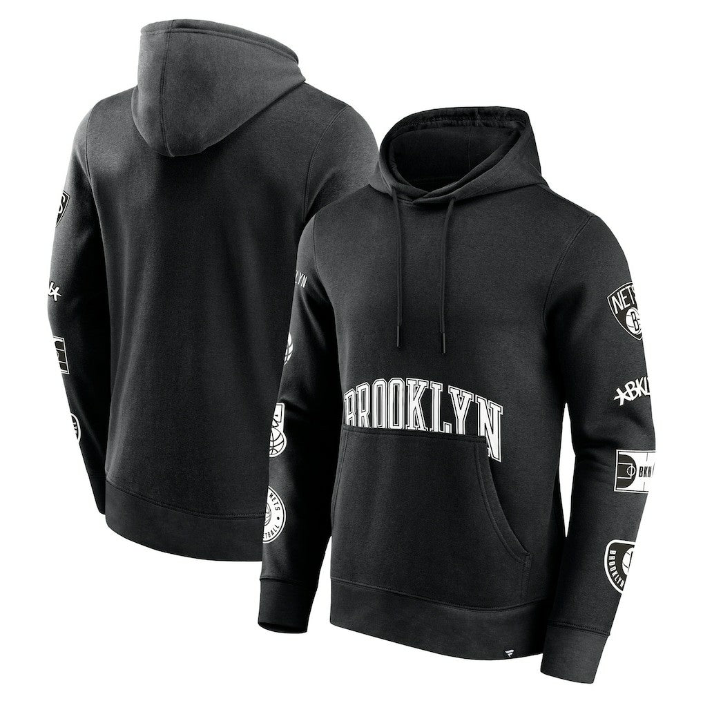 Brooklyn Nets Home Court Pullover Hoodie - Black | Fanatics shop