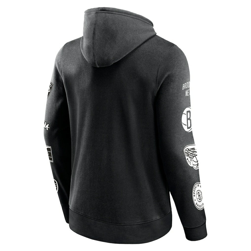 Brooklyn Nets Home Court Pullover Hoodie - Black | Fanatics shop