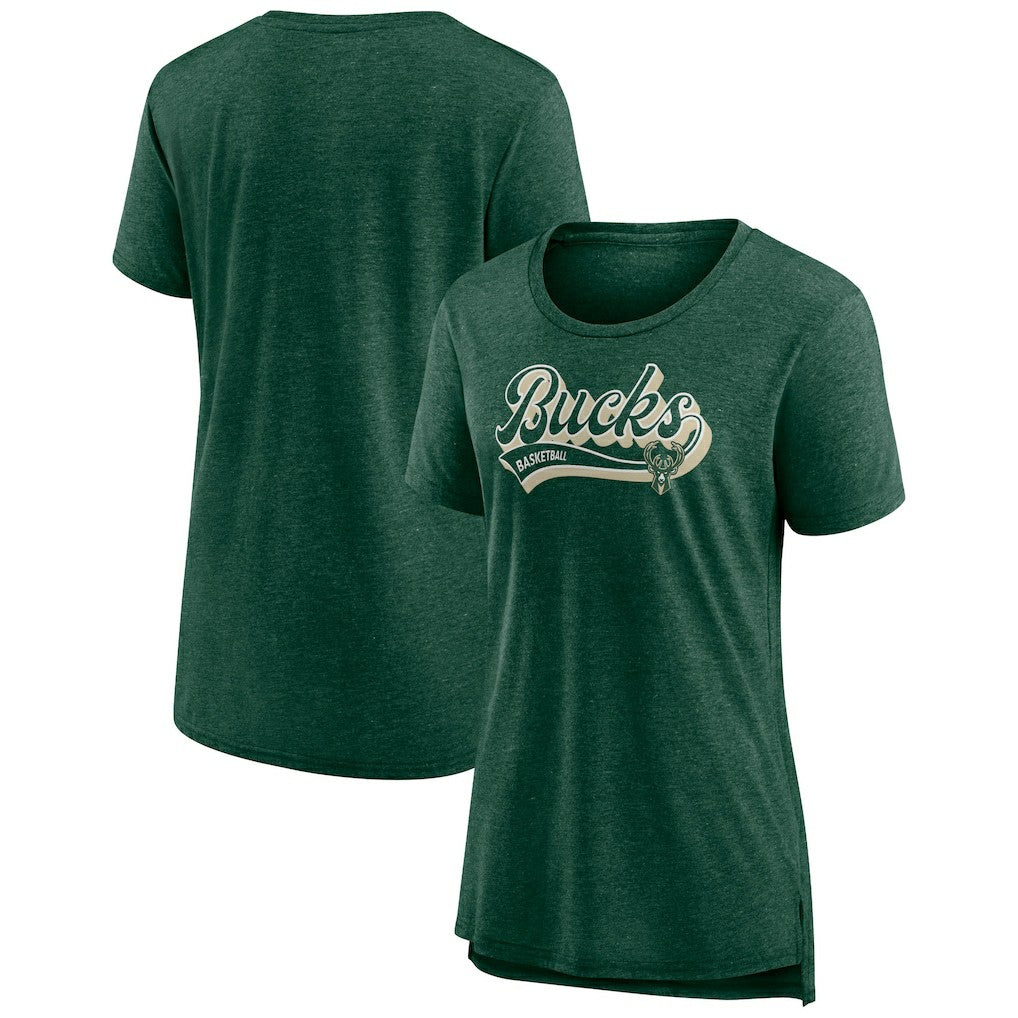 Milwaukee Bucks Women's League Leader Tri-Blend T-Shirt - Hunter Green | Fanatics online