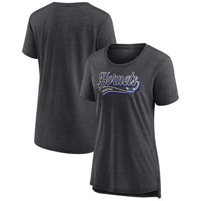 Charlotte Hornets Women's League Leader Tri-Blend T-Shirt - Heather Charcoal | Fanatics outlet