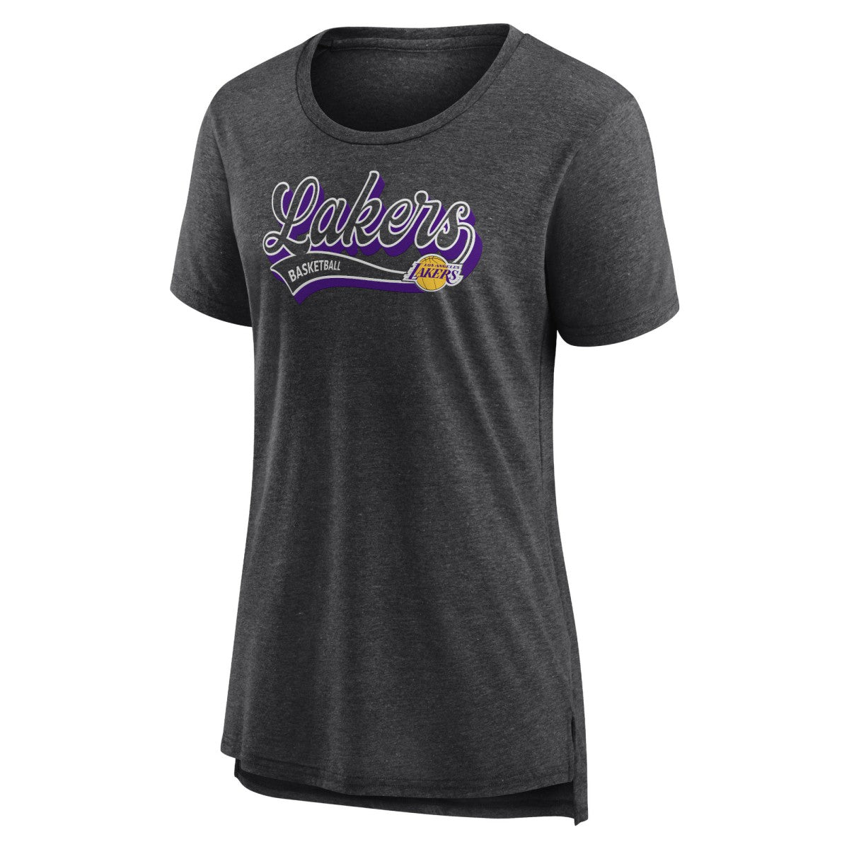 Los Angeles Lakers Women's League Leader Tri-Blend T-Shirt - Heather Charcoal | Fanatics shop