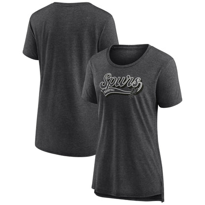 San Antonio Spurs Women's League Leader Tri-Blend T-Shirt - Heather Charcoal | Fanatics cheap