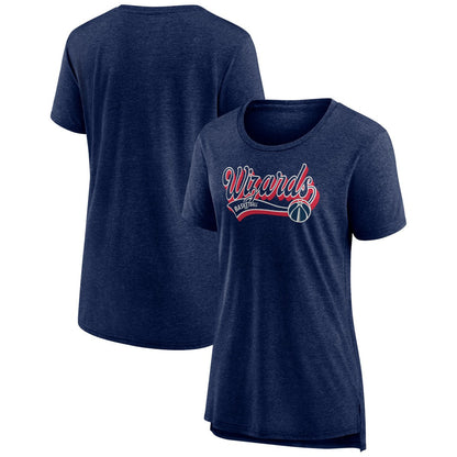 Washington Wizards Women's League Leader Tri-Blend T-Shirt - Heather Navy | Fanatics shop