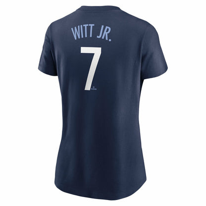 Bobby Witt Jr. Kansas City Royals Women's City Connect Fuse Name & Number T-Shirt - Navy | Nike