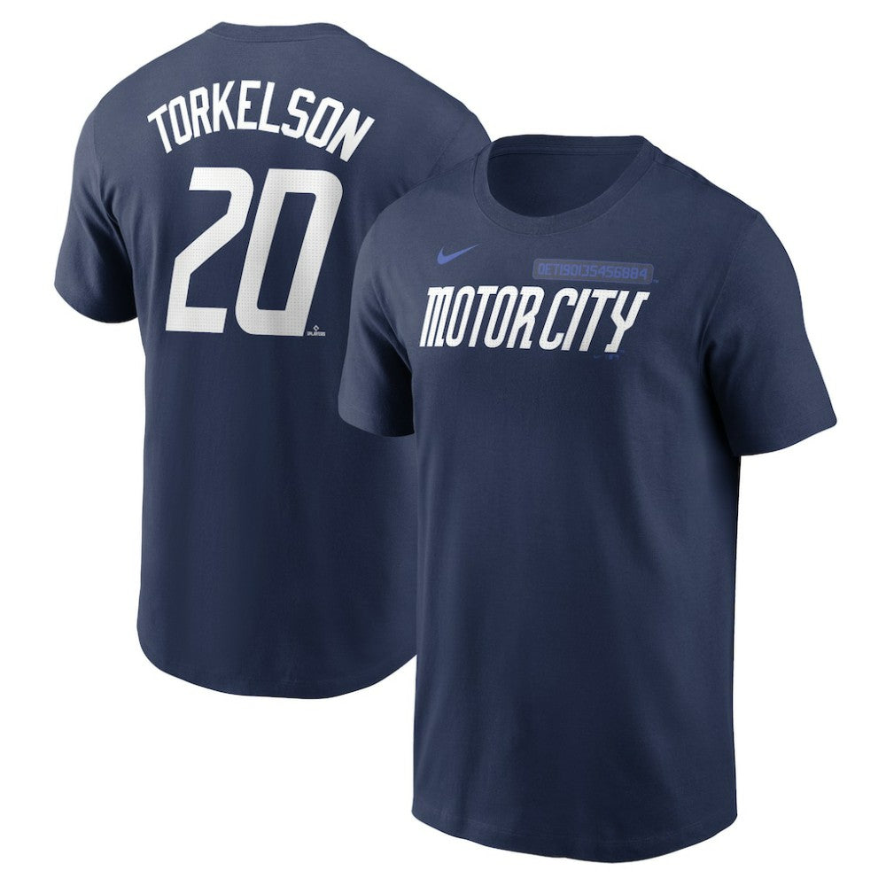 Spencer Torkelson Detroit Tigers 2024 City Connect Fuse Name & Number T-Shirt - Navy | Nike