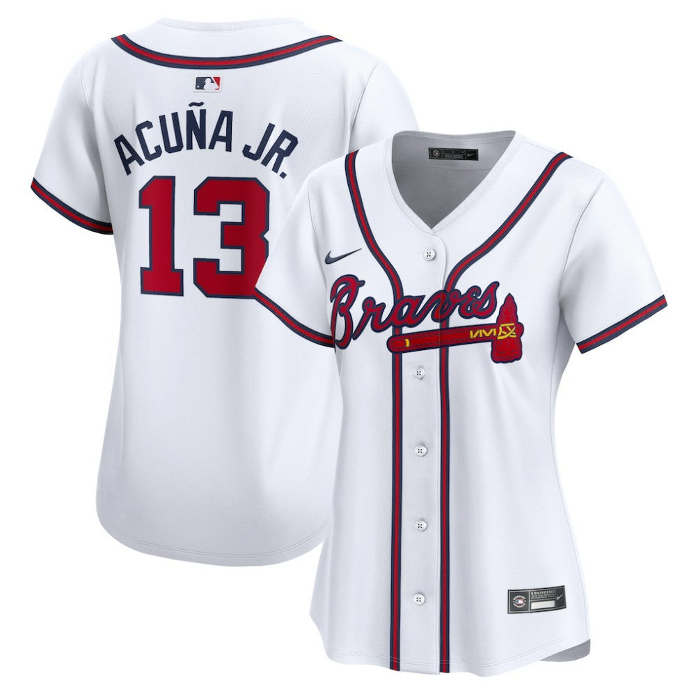 Ronald Acuna Atlanta Braves Women's Home Limited Player Jersey - White | Nike