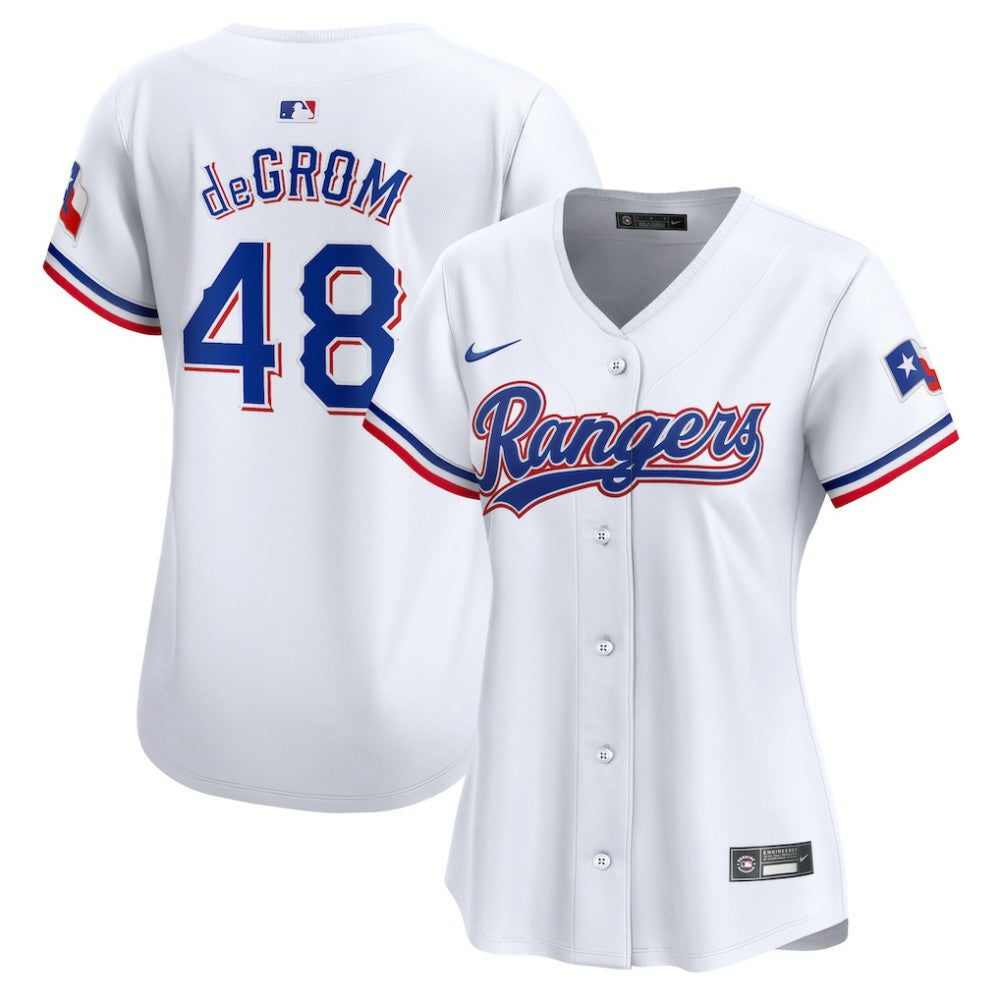 Jacob deGrom Texas Rangers Women's Home Limited Player Jersey - White | Nike