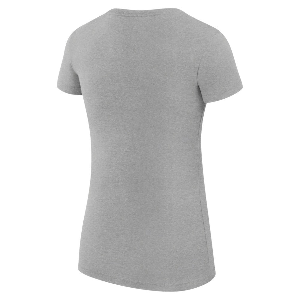 Atlanta Braves G-III 4Her by Carl Banks Women's Super-Slim Fit Lightweight Heart Graphic T-Shirt - Heather Gray