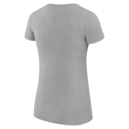 Cincinnati Reds G-III 4Her by Carl Banks Women's Super-Slim Fit Lightweight Heart Graphic T-Shirt - Heather Gray