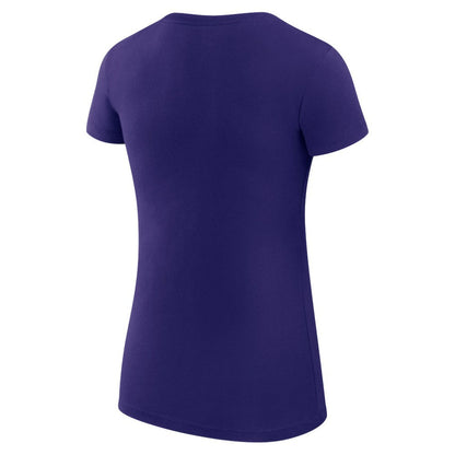 Colorado Rockies G-III 4Her by Carl Banks Women's Super-Slim Fit Lightweight Heart Graphic T-Shirt - Purple