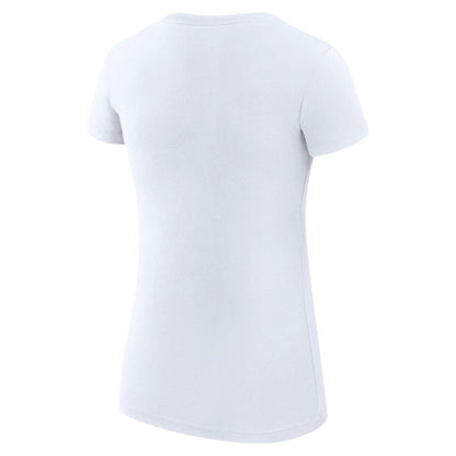 Los Angeles Angels G-III 4Her by Carl Banks Women's Super-Slim Fit Lightweight Heart Graphic T-Shirt - White