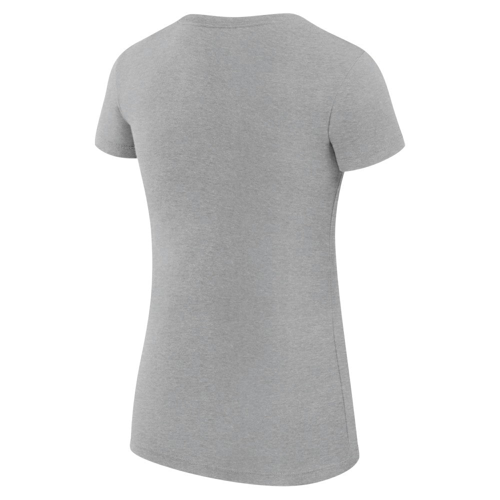 Milwaukee Brewers G-III 4Her by Carl Banks Women's Super-Slim Fit Lightweight Heart Graphic T-Shirt - Heather Gray