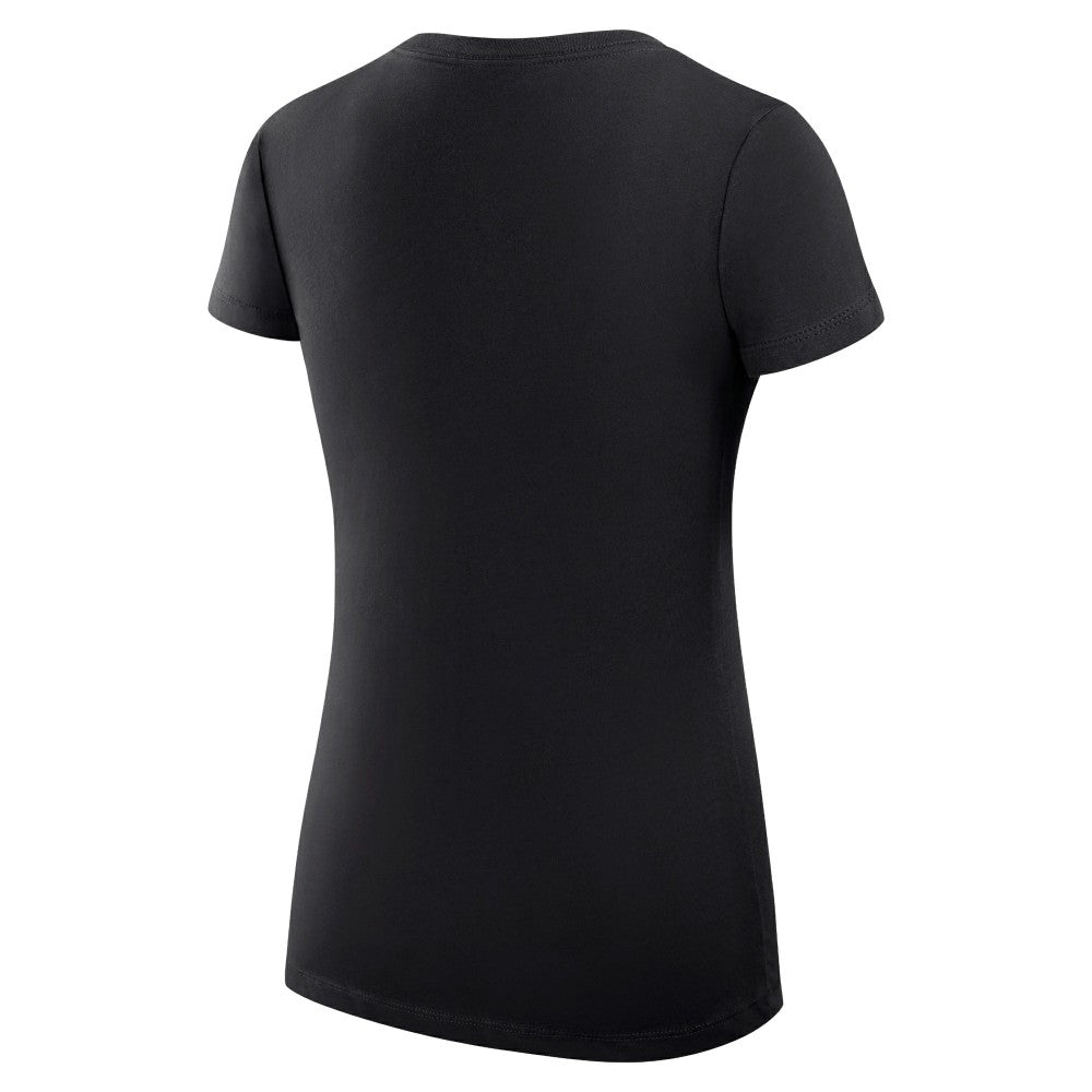 Cincinnati Reds G-III 4Her by Carl Banks Women's Super-Slim Fit Lightweight Heart V-Neck T-Shirt - Black