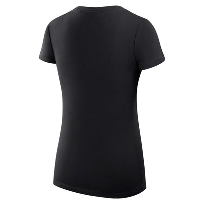 Cincinnati Reds G-III 4Her by Carl Banks Women's Super-Slim Fit Lightweight Heart V-Neck T-Shirt - Black