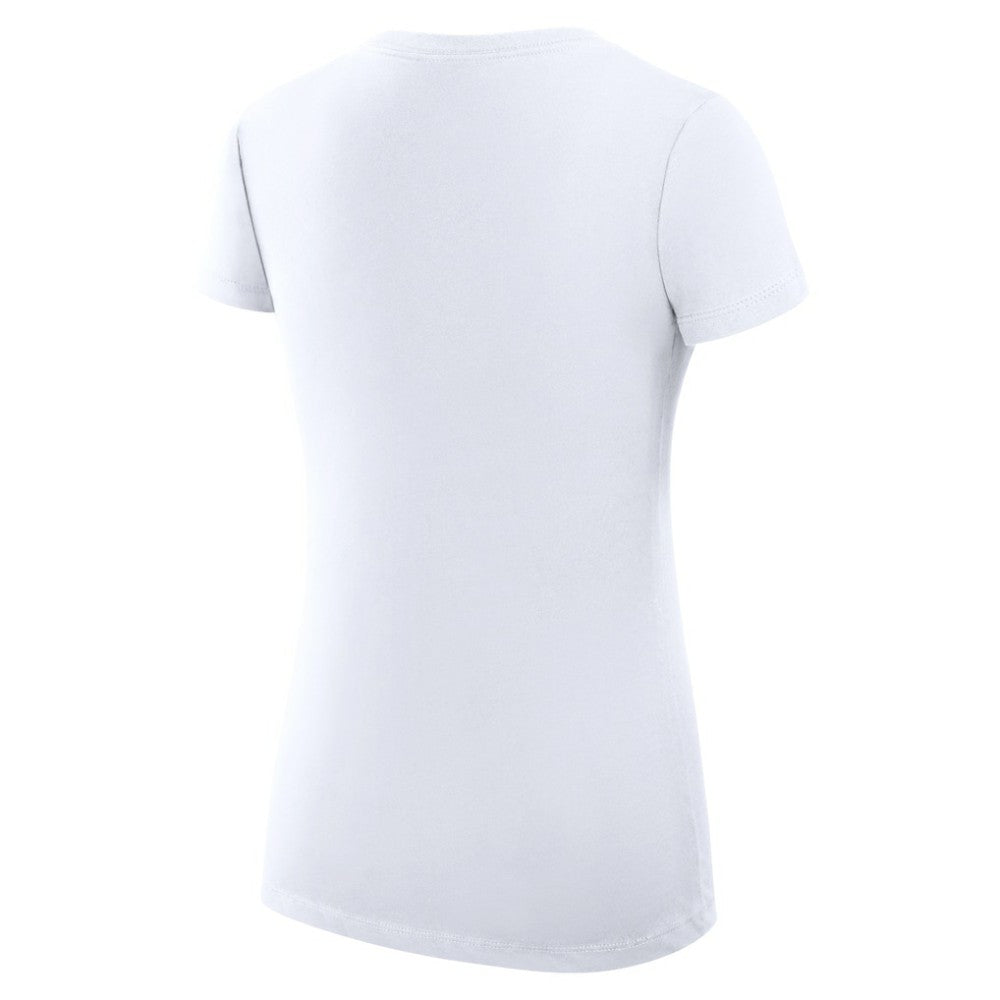 Detroit Tigers G-III 4Her by Carl Banks Women's Super-Slim Fit Lightweight Heart V-Neck T-Shirt - White