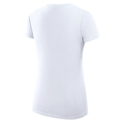 Los Angeles Angels G-III 4Her by Carl Banks Women's Super-Slim Fit Lightweight Heart V-Neck T-Shirt - White