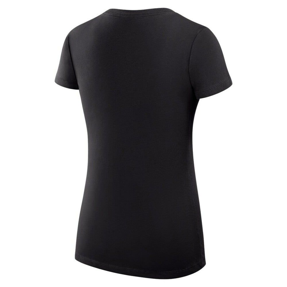 Miami Marlins G-III 4Her by Carl Banks Women's Super-Slim Fit Lightweight Heart V-Neck T-Shirt - Black