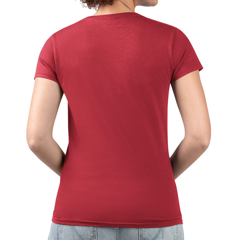 Minnesota Twins G-III 4Her by Carl Banks Women's Super-Slim Fit Lightweight Heart V-Neck T-Shirt - Red