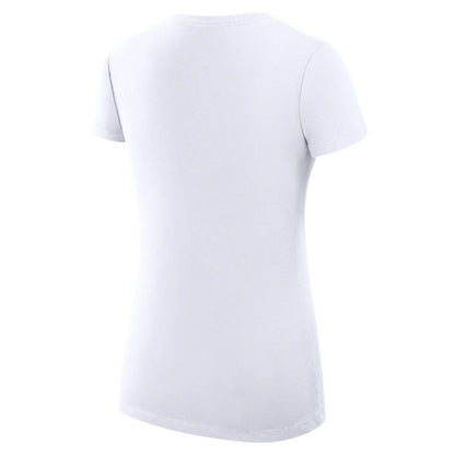 Texas Rangers G-III 4Her by Carl Banks Women's Super-Slim Fit Lightweight Heart V-Neck T-Shirt - White