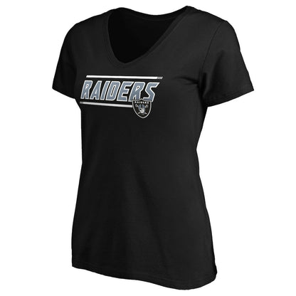 Las Vegas Raiders Women's Mascot In Bounds V-Neck T-Shirt - Black for sale