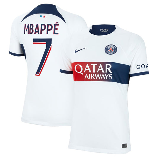 Kylian Mbappe Paris Saint-Germain Women's 2023/24 Away Stadium Replica Player Jersey - White | Nike discount