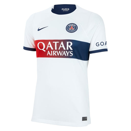 Kylian Mbappe Paris Saint-Germain Women's 2023/24 Away Stadium Replica Player Jersey - White | Nike discount