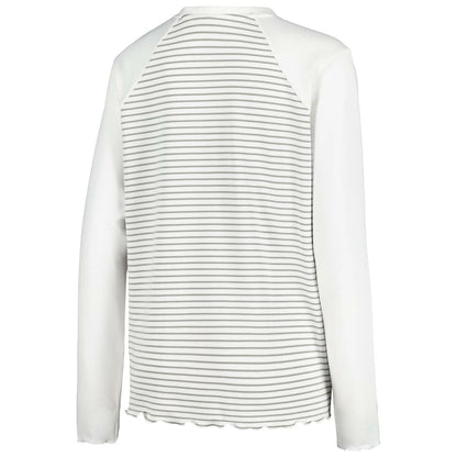 Cleveland Browns Antigua Women's Maverick Waffle Henley Long Sleeve T-Shirt - White on sale
