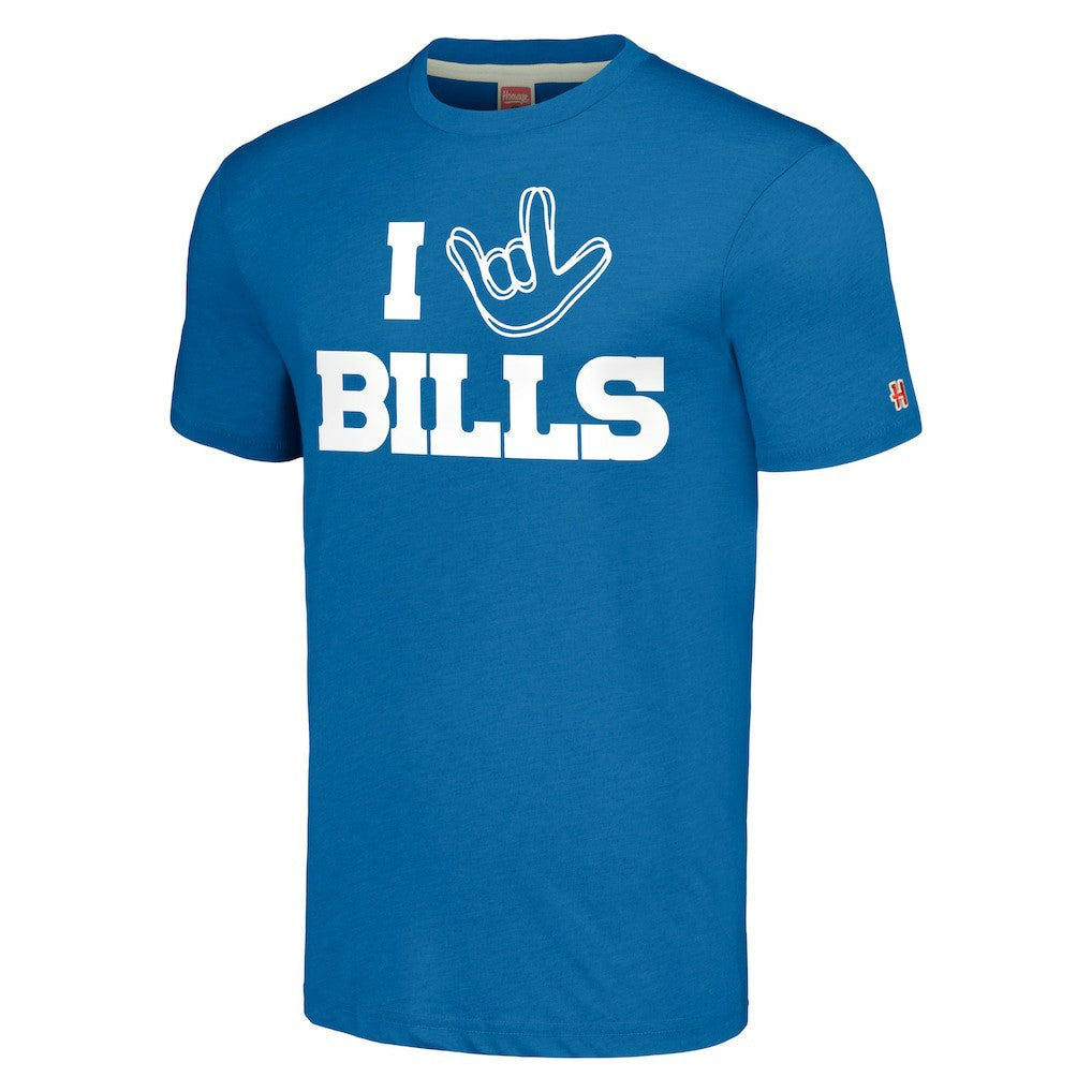 Buffalo Bills Homage Unisex The NFL ASL Collection by Love Sign Tri-Blend T-Shirt - Royal discount