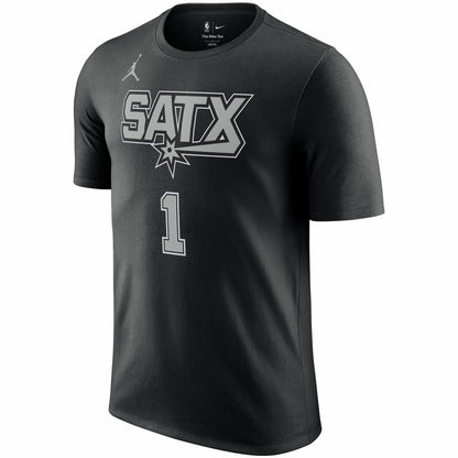 Victor Wembanyama San Antonio Spurs Jordan Brand 2022/23 Statement Edition Name & Number T-Shirt - Black discount