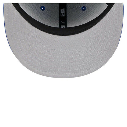 Golden State Warriors Piped & Flocked 59Fifty Fitted Hat - Royal | New Era on sale