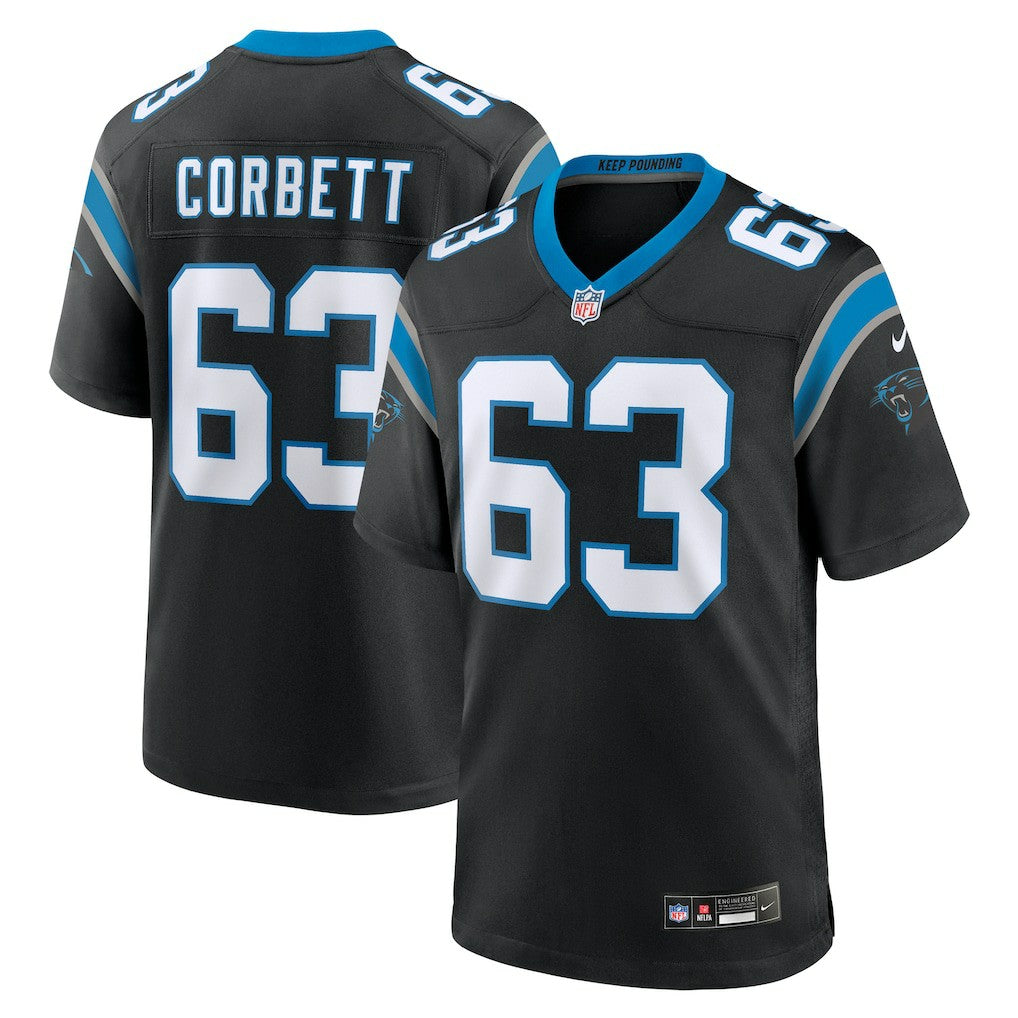 Austin Corbett Carolina Panthers Team Game Jersey - Black | Nike on sale