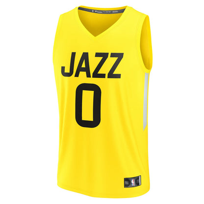 Taylor Hendricks Utah Jazz Youth Fast Break Replica Jersey - Icon Edition - Yellow | Fanatics on sale